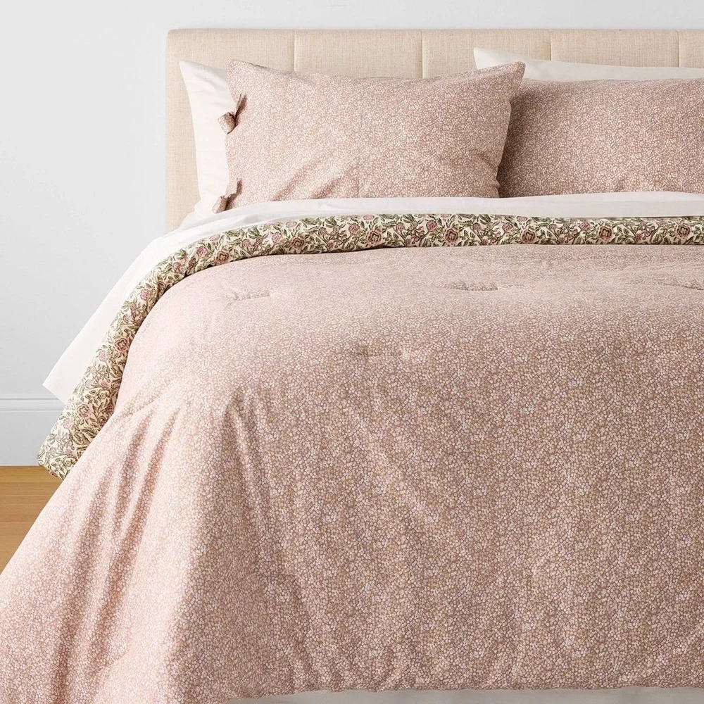 Full/Queen 3pc Reversible Floral Comforter Set - Threshold with Studio McGee
